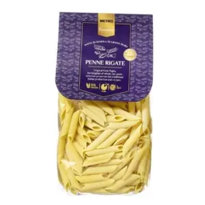 Nui Ống, Premium Penne Rigate, 14% Protein (500g) - METRO CHEF