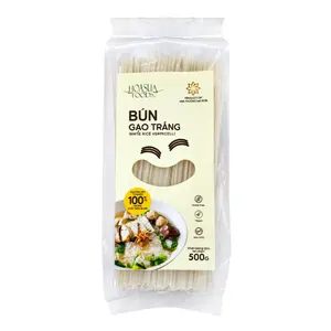 Bún Gạo Trắng, White Rice Vermicelli (500g) - HOA SUA FOODS