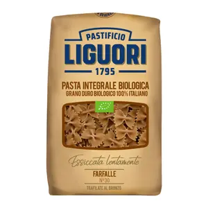 Nui Hình Nơ Nguyên Cám Hữu Cơ, Pasta Integrale Biologica, Farfalle No. 30 (500g) - PASTIFICIO LIGUORI