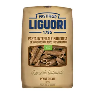 Nui Ống Nguyên Cám Hữu Cơ, Pasta Integrale Biologica, Penne Rigate No. 42 (500g) - PASTIFICIO LIGUORI