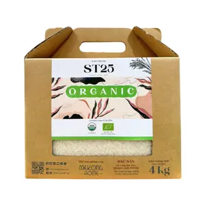 Gạo Trắng ST25 Hữu Cơ, Organic White Grain Rice ST25 (4kg) - MEKONG HOME