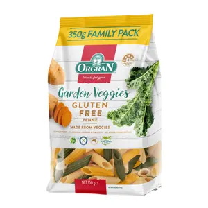 Nui Ống Từ Rau Củ Quả, Garden Veggies, Gluten Free Penne (350g) - ORGRAN