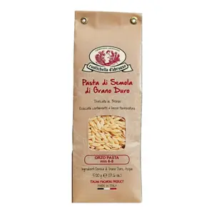 Nui Hạt Gạo, Durum Wheat Semolina Pasta, Orzo Pasta, 17.6 oz (500g) - RUSTICHELLA D'ABRUZZO