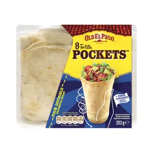Vỏ Bánh Tortilla, 8 Tortilla Pockets (223g) - OLD EL PASO