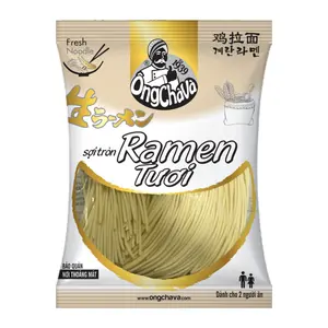 Mì Ramen Tươi Sợi Tròn, Fresh Ramen Noodle, Spaghetti Shape (150g) - ONG CHA VA