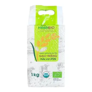 Gạo Trắng Hữu Cơ ST25, Organic White Grain Rice ST25 (1kg) - HASABIO