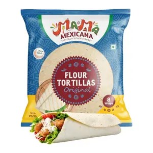 Vỏ Bánh Tortilla Nguyên Bản, Flour Tortillas, Original, Size 25cm, 8 Cái (560g) - MAMA MEXICANA
