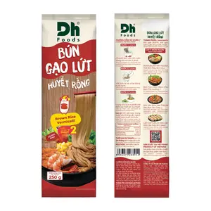 Bún Gạo Lứt Huyết Rồng, Brown Rice Vermicelli, Gluten Free (250g) - DH FOODS