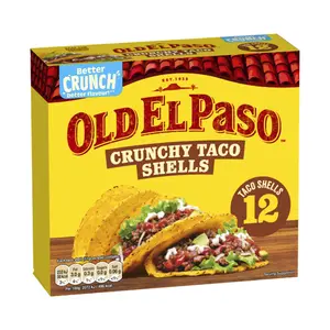 Vỏ Bánh Taco Giòn, Crunchy Taco Shells, 12 Cái (135g) - OLD EL PASO