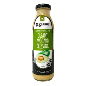 Sốt Trái Bơ Trộn Salad Hữu Cơ, Organic Creamy Avocado Dressing (350ml) - OZGANICS