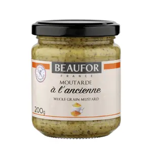 Mù Tạt Nguyên Hạt, Moutarde à L`ancienne, Whole Grain Mustard (200g) - BEAUFOR