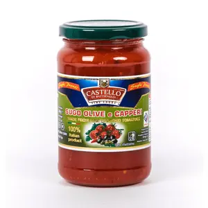 Sốt Mì Ý Oliu & Nụ Bạch Hoa, Sugo Olive e Capperi (500g) - CASTELLO DI BATTIPAGLIA