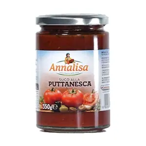 Sốt Cà Chua Oliu Nụ Bạch Hoa, Sugo Alla Puttanesca (350g) - ANNALISA