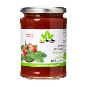 Sốt Cà Chua Húng Tây Hữu Cơ, Organic Basil Sauce (350g) - BIOITALIA