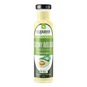 Sốt Trái Bơ Trộn Salad Hữu Cơ, Organic Creamy Avocado Dressing, Plant-Based (250ml) - OZGANICS