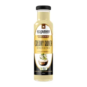 Sốt Kem Tỏi Hữu Cơ, Organic Creamy Ranch Dressing, Plant-Based (250ml) - OZGANICS