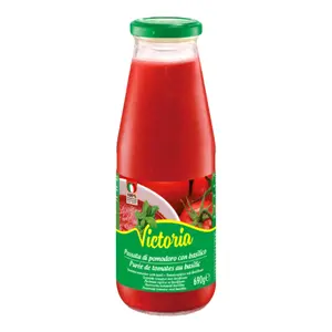 Sốt Cà Chua Xay Với Húng Quế, Strained Tomatoes with Basil (690g) - VICTORIA