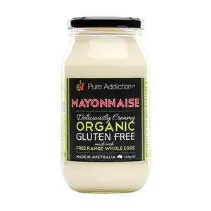 Sốt Mayo Hữu Cơ, Organic Gluten Free Mayonnaise made with Free Range Whole Eggs (440g) - PURE ADDICTION