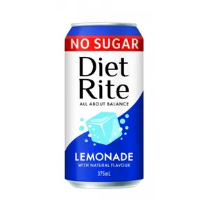 Nước Soda Chanh Không Đường, Lemonade, No Sugar Soft Drink (375ml) - DIET RITE