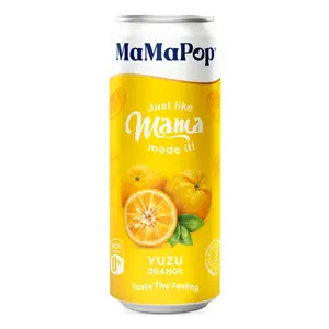 Nước Trái Cây Có Ga Vị Cam Yuzu, Sparkling Drink, Yuzu Orange (330ml) - MAMAPOP
