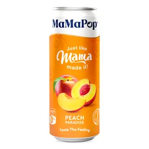 Nước Trái Cây Có Ga Vị Cam Đào, Sparkling Drink, Peach Paradise (330ml) - MAMAPOP