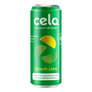 Nước Giải Khát Thế Hệ Mới Vị Chanh Lime, CelaFIT Soda, Lime (320ml) - CELA