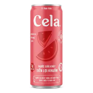 Nước Giải Khát Tiền Lợi Khuẩn Vị Dưa Hấu, CelaFIT Prebiotics Soda, Watermelon (320ml) - CELA