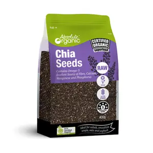 Hạt Chia, Raw Chia Seeds (400g) - ABSOLUTE ORGANIC