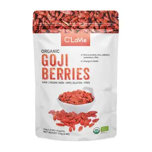 Kỷ Tử Hữu Cơ, Organic Goji Berries, 5 Gói, 6 oz (170g) - C'LAVIE