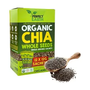 Hạt Chia Hữu Cơ, Organic Chia Whole Seeds, 12 Gói (144g) - PERFECT EARTH