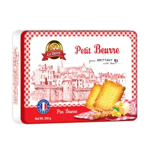 Bánh Quy Bơ Hộp Thiếc, Petit Beurre, From Brittany with Love (300g) - LA DORY