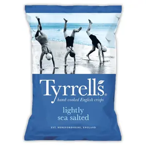 Khoai Tây Chiên Vị Muối Biển, Hand-Cooked Crisps, Lightly Sea Salted (150g) - TYRRELLS