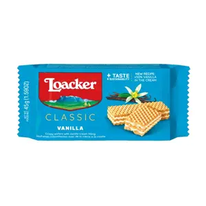 Bánh Xốp Vani, Vanille, Crispy Wafers with Vanilla Cream Filling, 1.59 oz (45g) - LOACKER