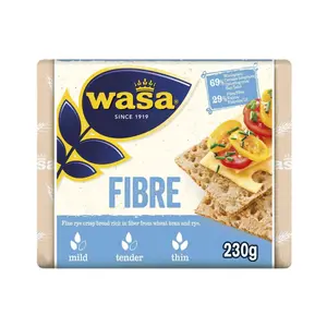 Bánh Lúa Mạch Nguyên Hạt Giàu Chất Xơ, Fibre Rye Crispbread (230g) - WASA