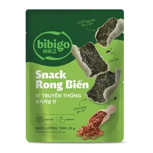Snack Rong Biển Vị Truyền Thống, Seaweed Crisps, Original (25g) - BIBIGO