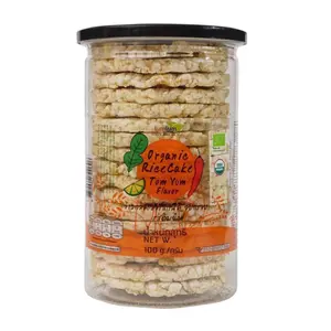 Bánh Gạo Lứt Tom Yum Hữu Cơ, Organic Rice Cake, Tom Yum Flavor (100g) - LUMLUM