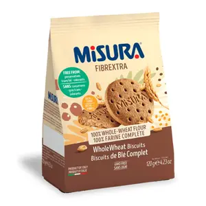 Bánh Quy Lúa Mì Nguyên Cám, 100% Whole Wheat Flour Biscuits, 4.23 oz (120g) - MISURA