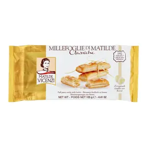 Bánh Puff Pastry Vị Bơ, Millefoglie D`Italia Classiche, Puff Pastry Sticks with Butter, 4.41 oz (125g) - MATILDE VICENZI