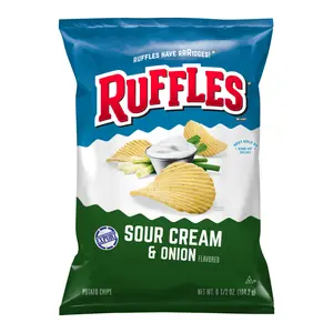 Khoai Tây Chiên Vị Kem Chua & Hành, Potato Chips, Sour Cream & Onion, 6.5 oz (184.2g) - RUFFLES