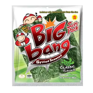 Snack Lá Rong Biển Giòn Vị Truyền Thống, Big Bang, Grilled Seaweed Sheet, Classic, 0.21 oz (6g) - TAO KAE NOI