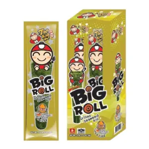 Rong Biển Cuộn Vị Mực Cay, Big Roll, Grilled Seaweed Roll, Spicy Grilled Squid, 6 Gói, 0.63 oz (18g) - TAO KAE NOI