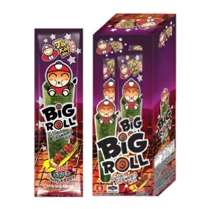 Rong Biển Cuộn Vị BBQ, Big Roll, Grilled Seaweed Roll, BBQ Sauce, 6 Gói, 0.63 oz (18g) - TAO KAE NOI