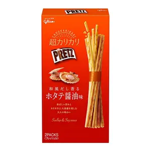 Bánh Que Vị Sò Điệp & Tương, Choukarikari, Super Crispy Pretz, Scallop & Soy Sauce, 2 Gói (55g) - GLICO