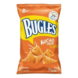 Bánh Ngô Giòn Vị Phô Mai, Bugles, Crispy Corn Snacks, Nacho Cheese, 7.5 oz (212g) - GENERAL MILLS