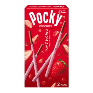 Bánh Que Phủ Socola Dâu, Pocky, Crushed Strawberry, 2 Gói (78g) - GLICO