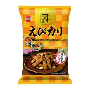 Snack Gạo Ebikari Vị Tôm & Cà Ri, Prawn Rice Cracker, Curry (43g) - IWATSUKA