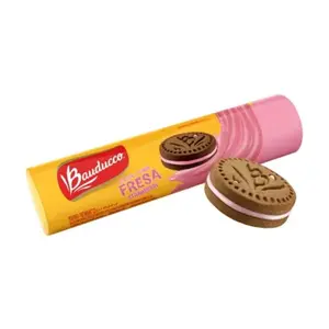 Bánh Quy Socola Kẹp Kem Dâu, Chocolate Sandwich Cookies, Strawberry Flavor (125g) - BAUDUCCO