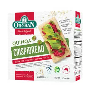 Bánh Hạt Diêm Mạch Giòn, Quinoa Crispibread, Gluten Free, 4.4 oz (125g) - ORGRAN