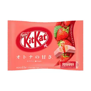 Bánh Xốp Mini Phủ Socola Dâu, Mini Wafer Bars, Chocolate Strawberry, 11 Thanh (124.3g) - KITKAT