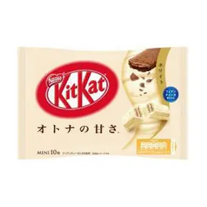 Bánh Xốp Mini Phủ Socola Trắng & Bánh Crepe, Mini Wafer Bars, White Choco & Crepe, 10 Thanh (116g) - KITKAT